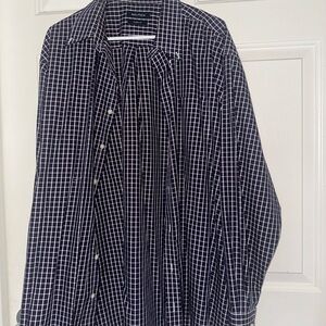 Nautica Men's Navy Checkered Shirt XL
